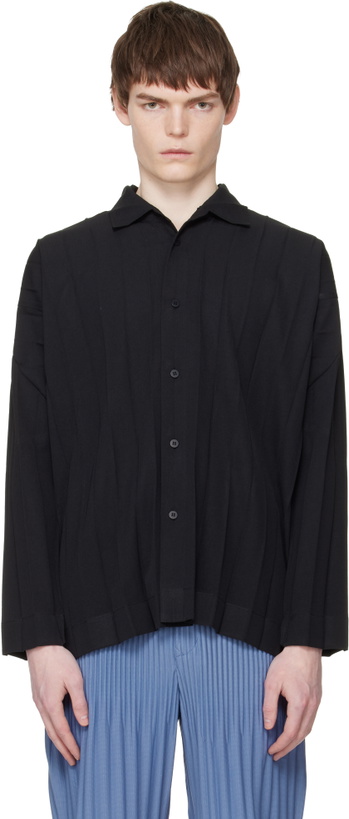 Photo: HOMME PLISSÉ ISSEY MIYAKE Black Edge Ensemble Shirt