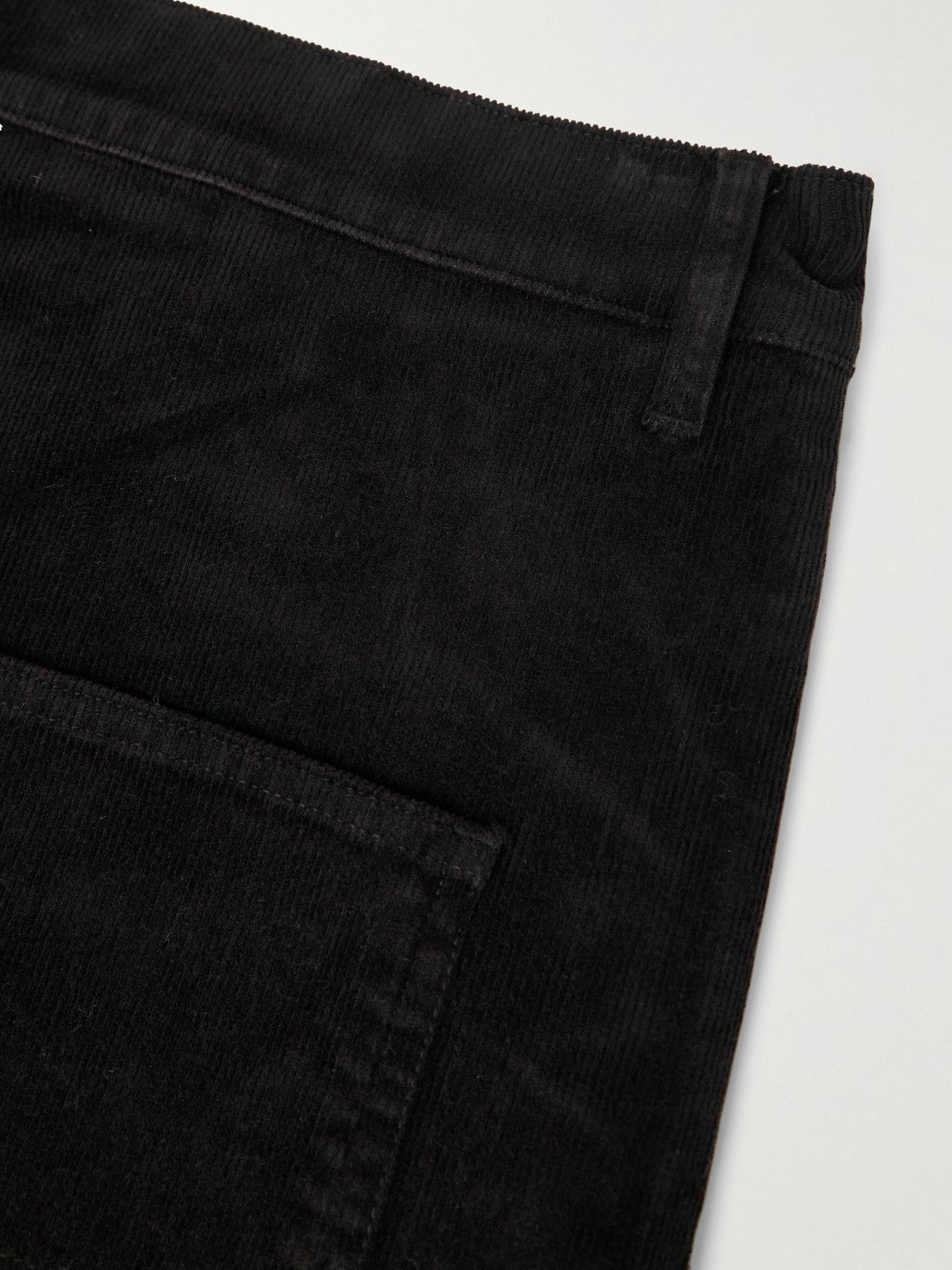 Nili Lotan - Carpenter Cropped Straight-Leg Cotton-Blend Corduroy Trousers - Black