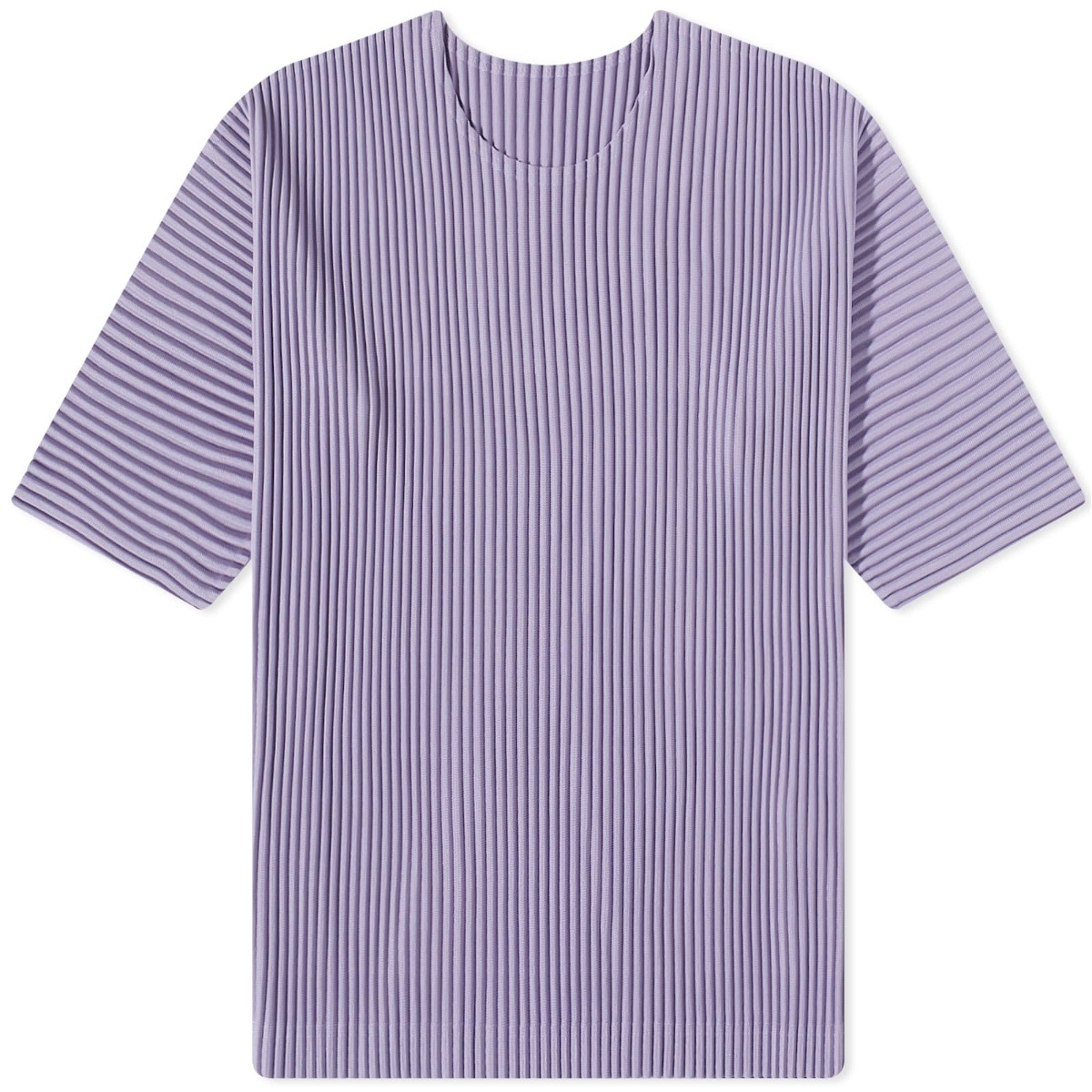 Homme Plissé Issey Miyake Men's Pleated Half Sleeve T-Shirt in Lavender ...