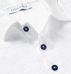 Odyssee - Rochers Linen Polo Shirt - White