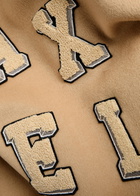 Axel Arigato Logo-appliquéd Wool-blend Varsity Jacket Beige