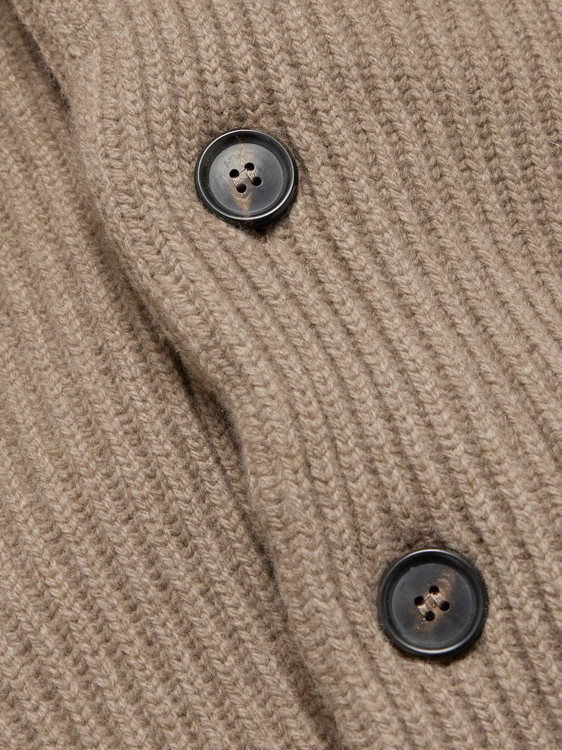 Wool-Cashmere Blend Shawl Collar Cardigan