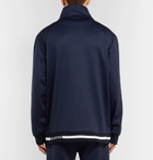 Valentino - Oversized Striped Tech-Jersey Track Jacket - Men - Navy