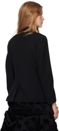 Comme des Garçons Black Wool Gabardine Medium Blazer