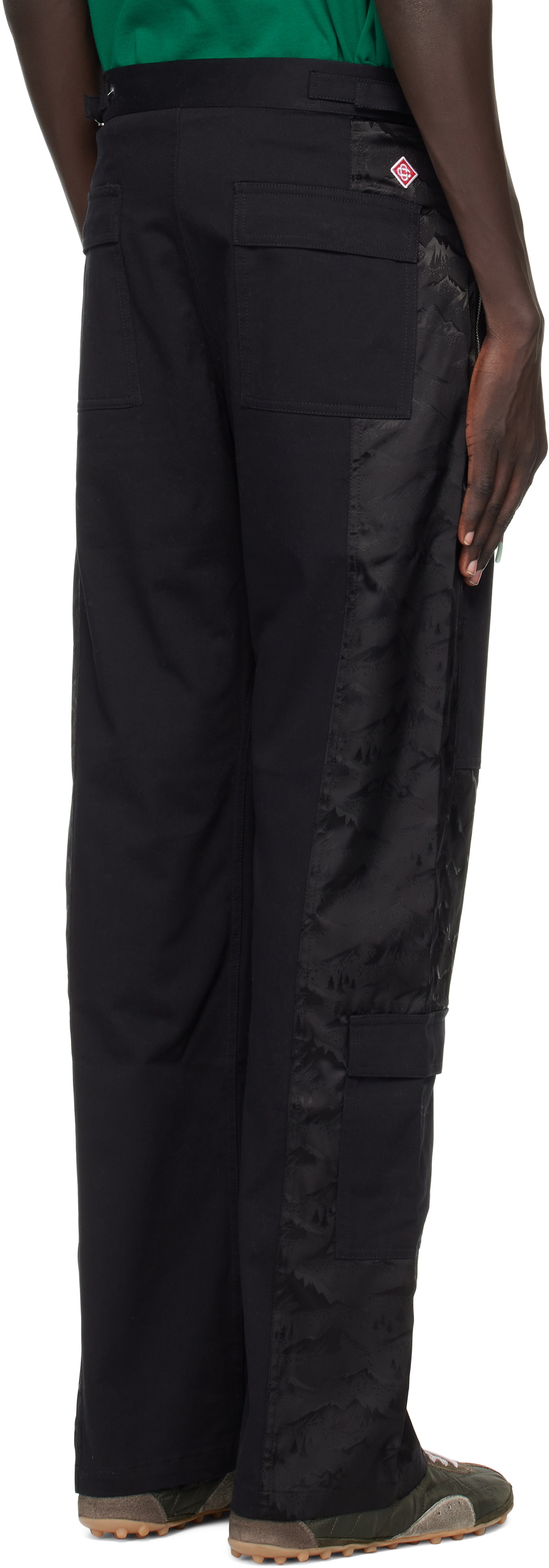 Casablanca Black Nylon Mountain Camo Cargo Pants