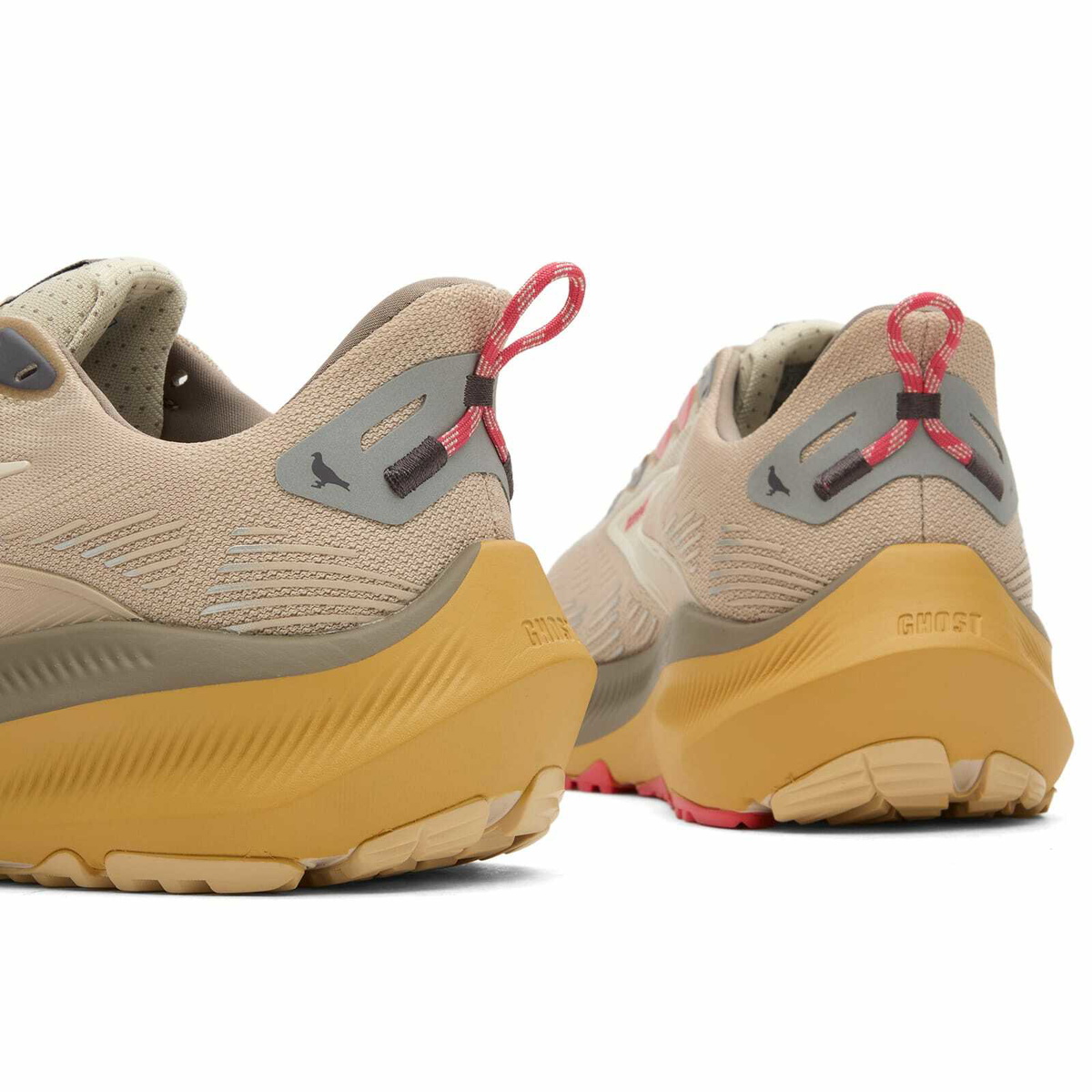 Brooks Men's x STAPLE Ghost Trail Sneaker in Feather Grey/Driftwood/Wheat