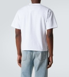 Saint Laurent Cropped cotton jersey T-shirt