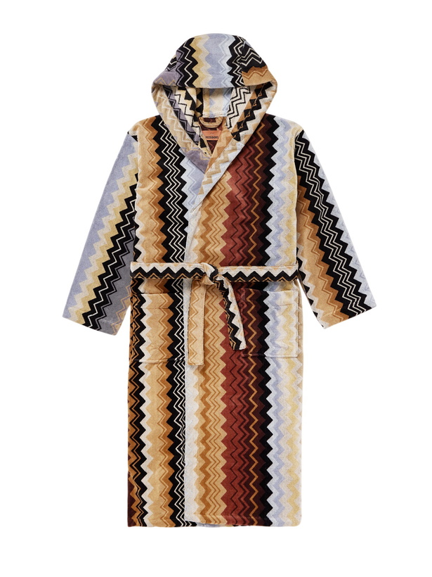 Photo: Missoni Home - Giacomo Striped Cotton-Terry Hooded Robe - Multi