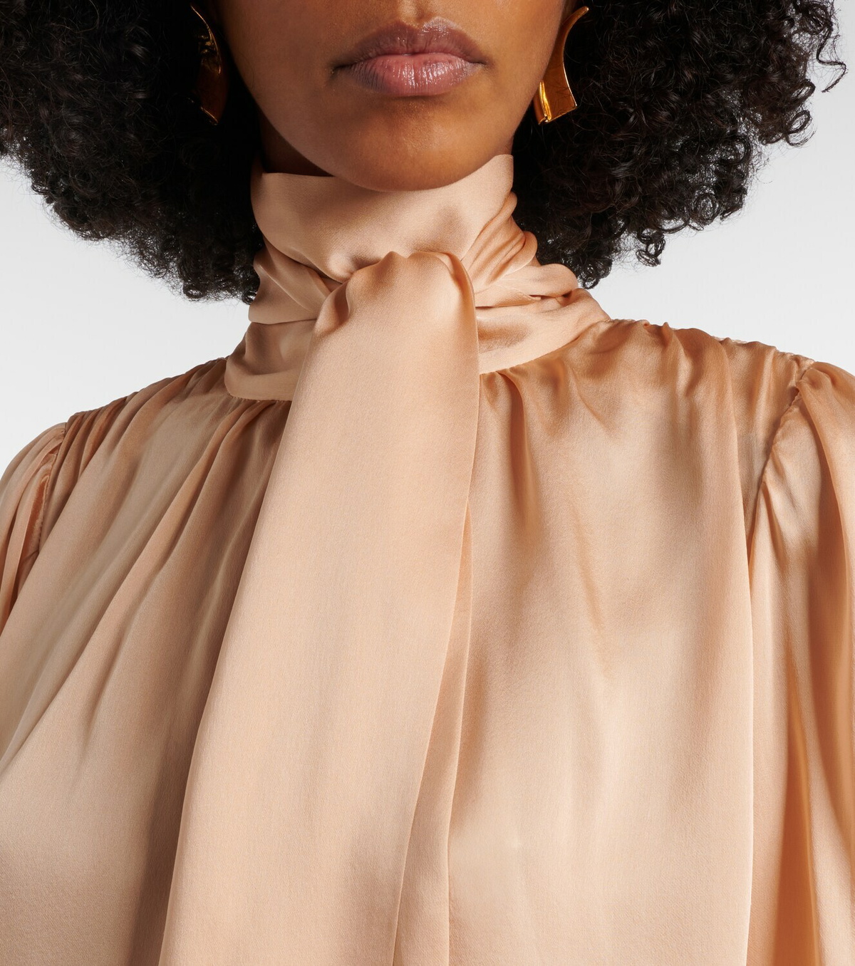 Ulla Johnson Ornament tie-neck silk chiffon blouse