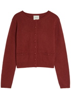 Reformation Clara Cashmere Cardigan Dark Red