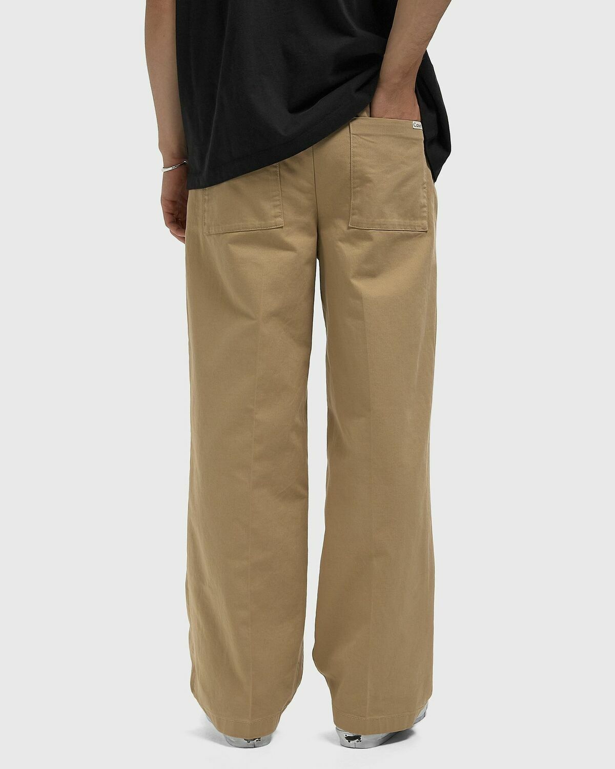 Calvin Klein Jeans 90S STRAIGHT PLTD COTTON CHINO PANT Brown Mens Casual Pant
