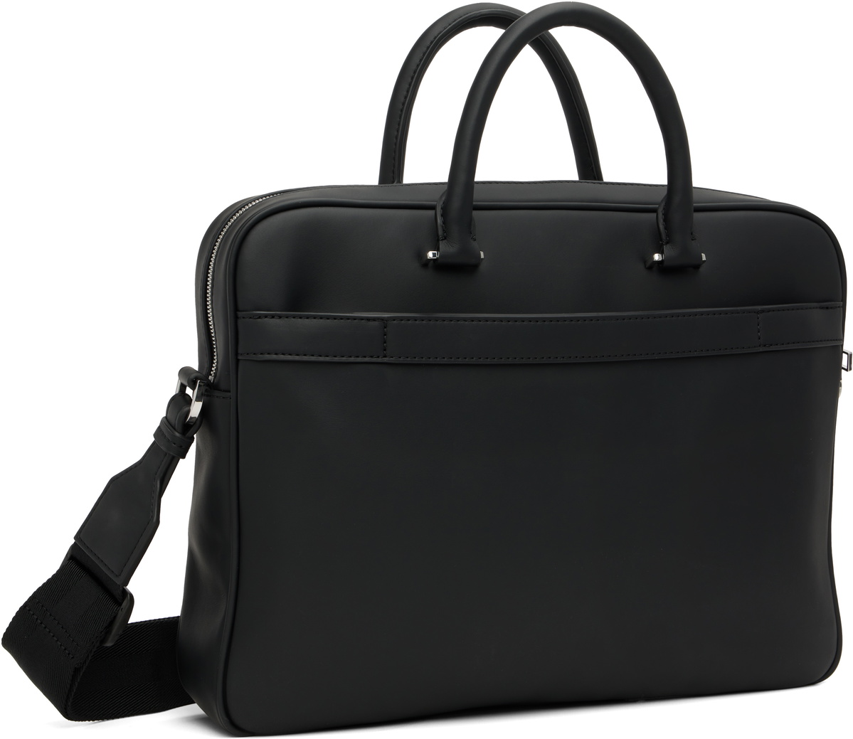 BOSS Black Structured Signature Trims Briefcase