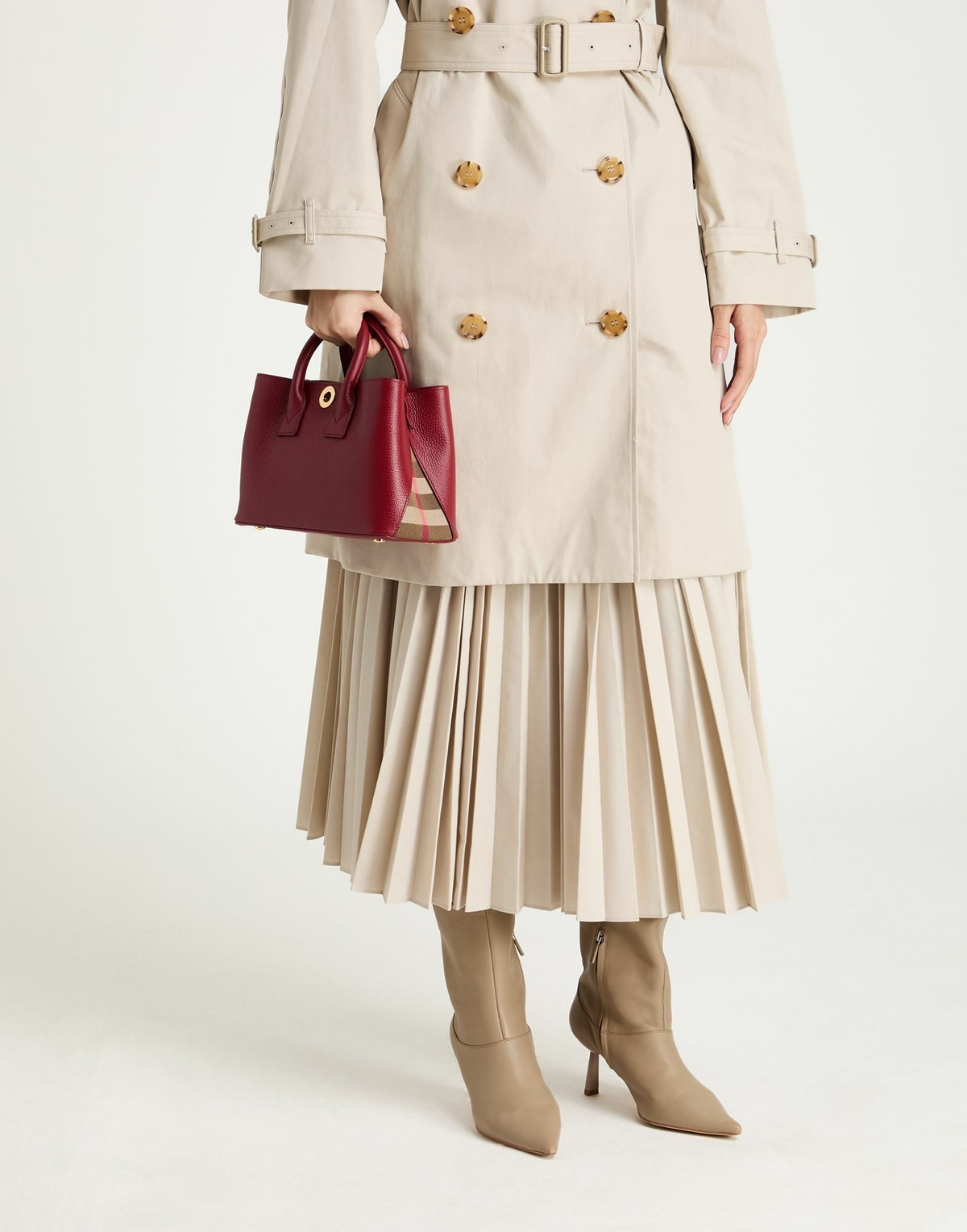 Burberry Womens Handbag Burgundy