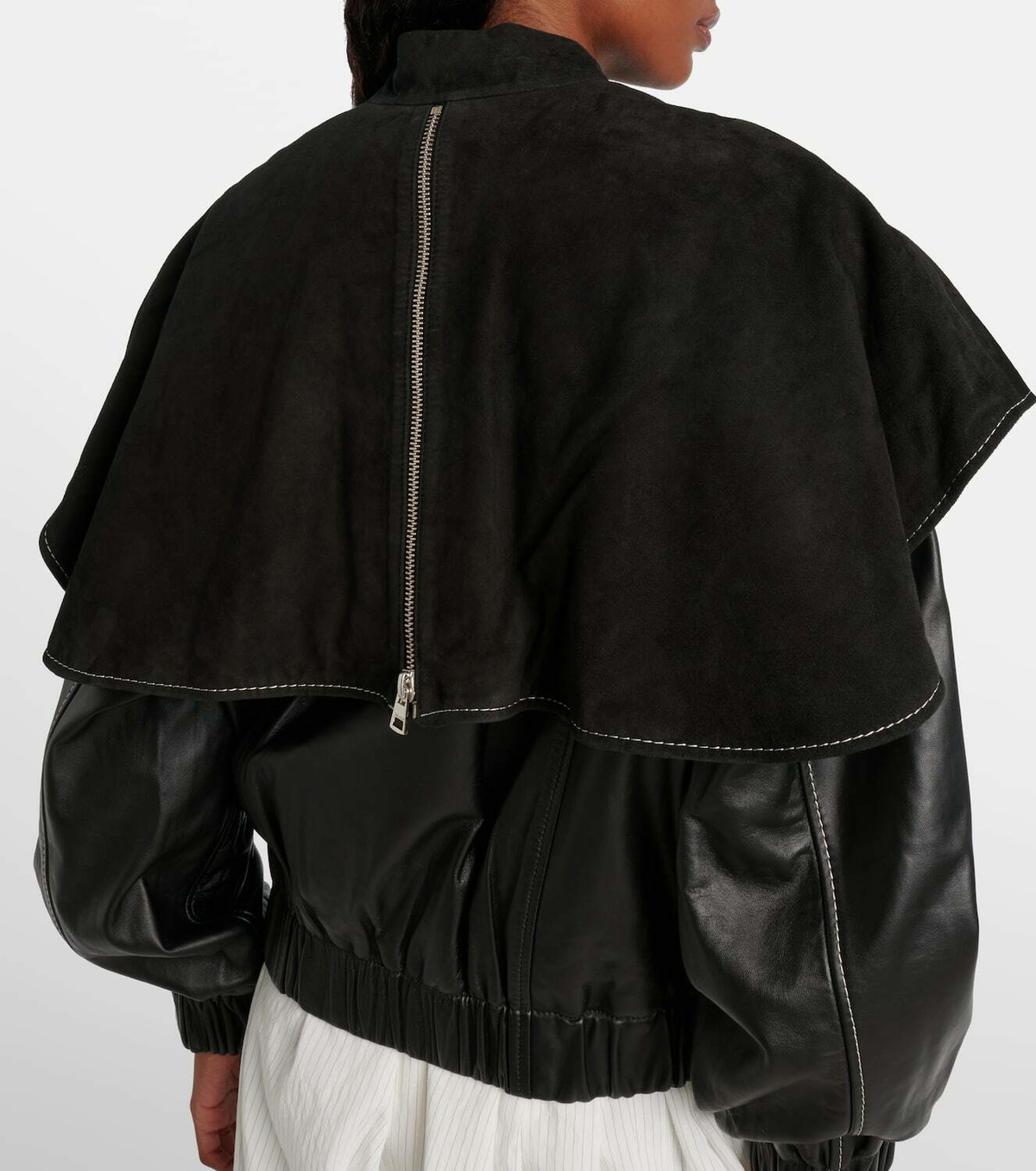 JW Anderson Caped leather jacket