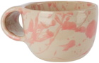 BOMBAC Off-White & Pink Splatter Mug