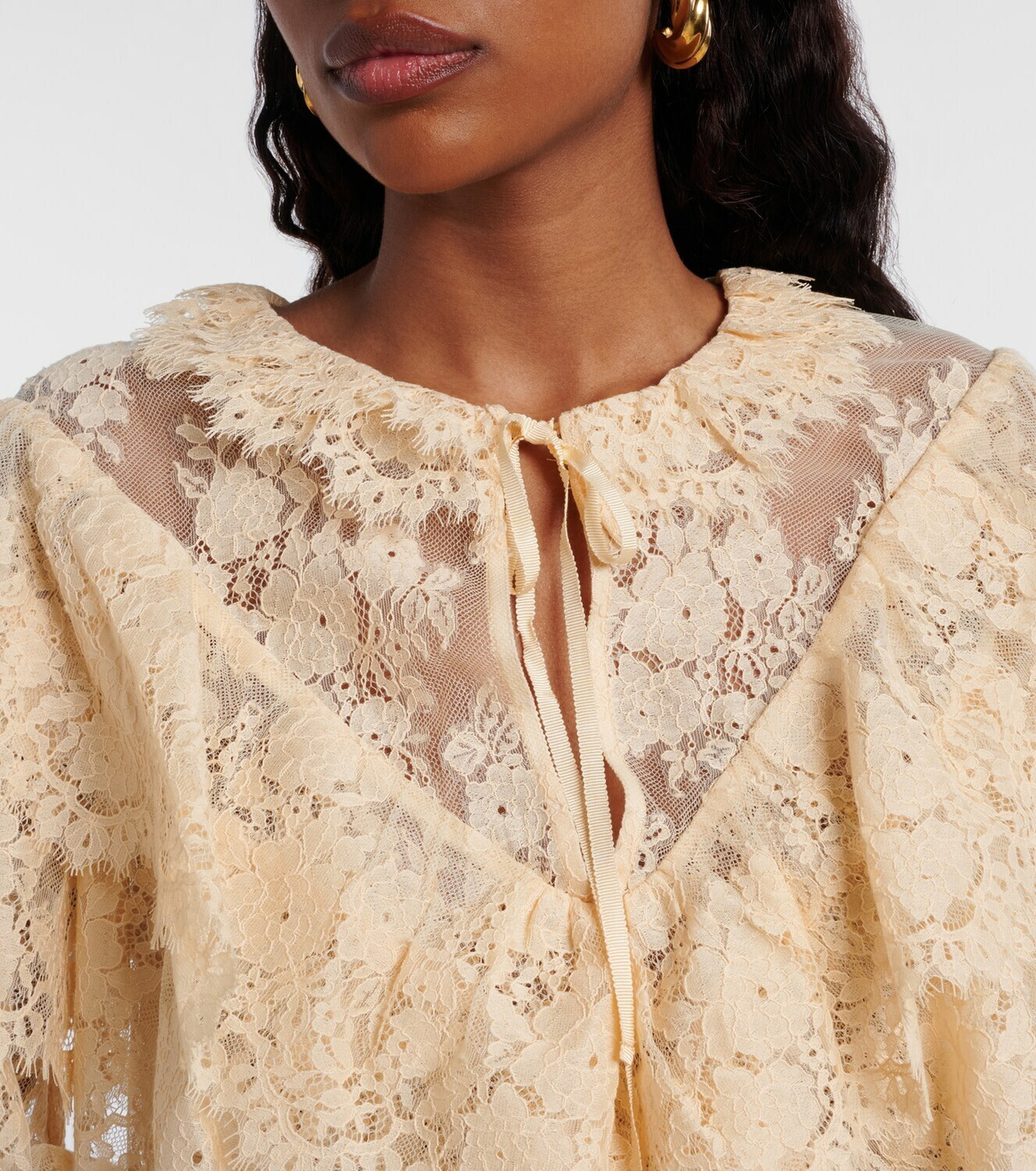 Rixo Faryn ruffled lace blouse