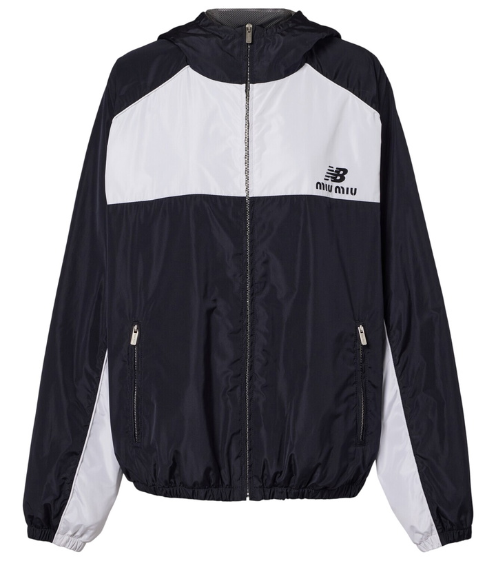 Photo: Miu Miu x New Balance poplin track jacket