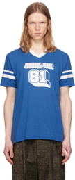 Anna Sui Blue & White 'Anna Sui' Logo T-shirt