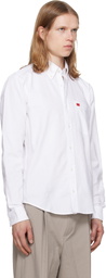 Hugo White Cotton Oxford Shirt