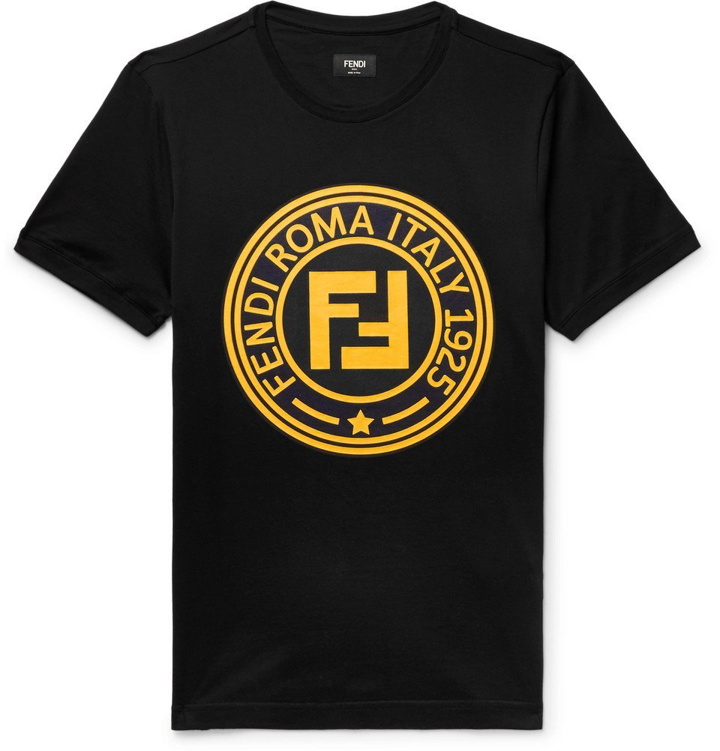 Photo: Fendi - Logo-Print Cotton-Jersey T-Shirt - Men - Black