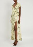Bernadette Mara Printed Linen-blend Midi Wrap Dress Multi Print