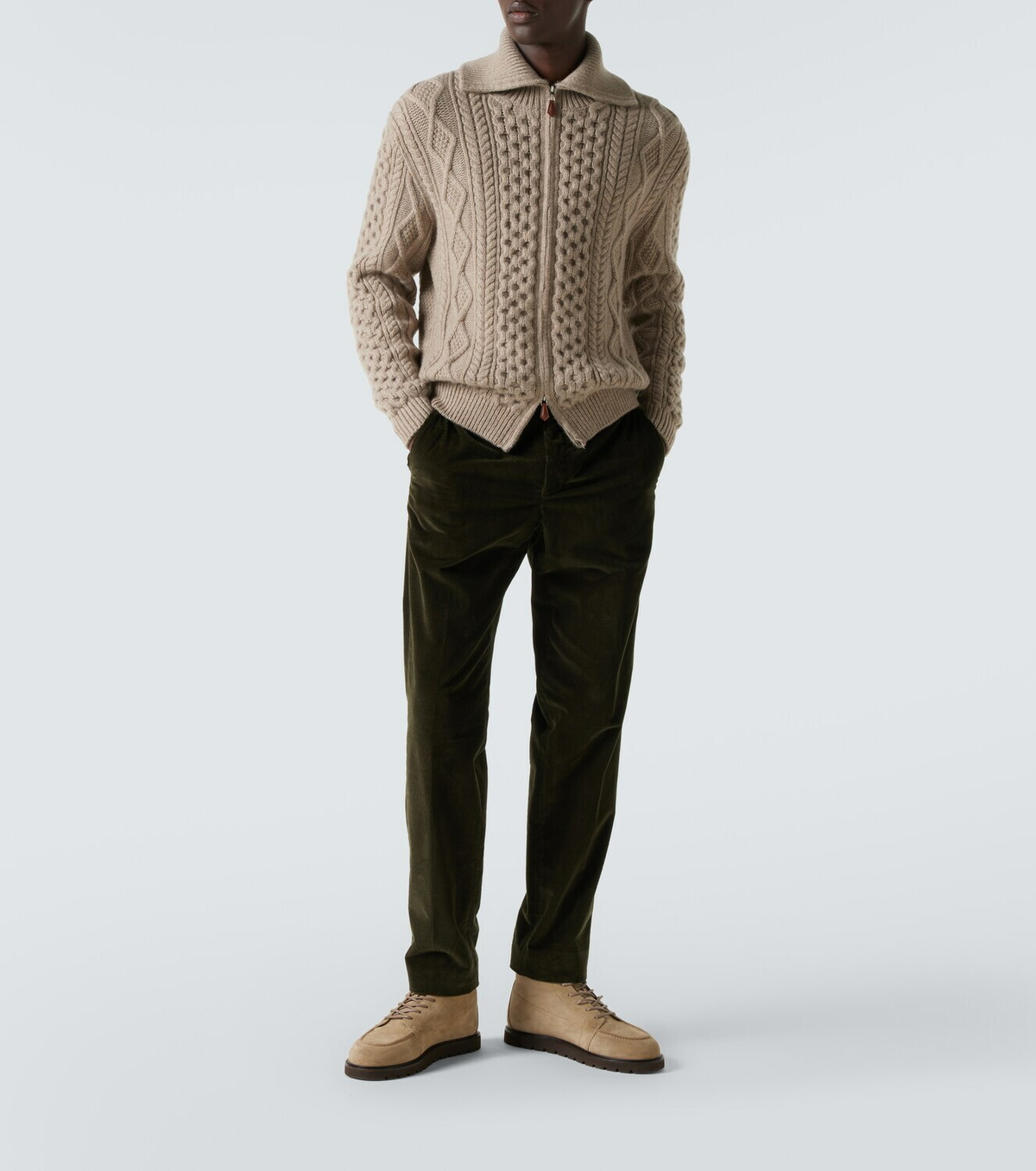 Loro Piana Verbier suede lace-up boots