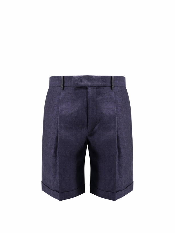 Photo: Berluti Linen Pleated Bermuda Shorts