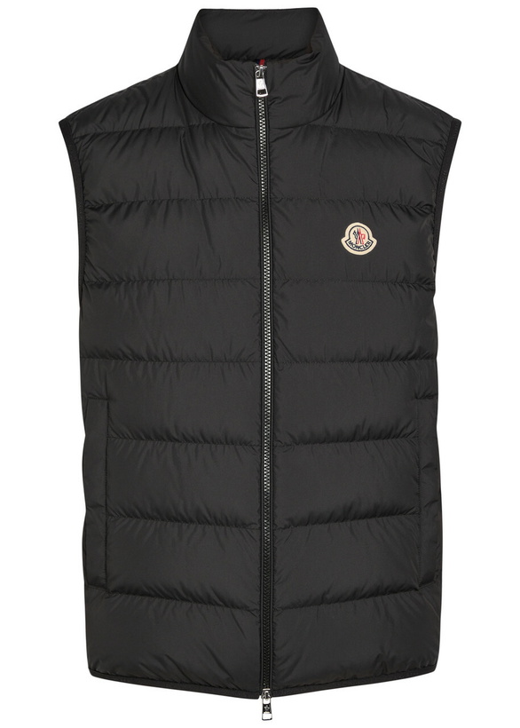 Photo: Moncler Contrin Quilted Shell Gilet Black
