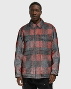 WOOLRICH BLACK LABEL - REFLECTIVE BUFFALO CHECK WORK JACKET Red Mens Overshirt