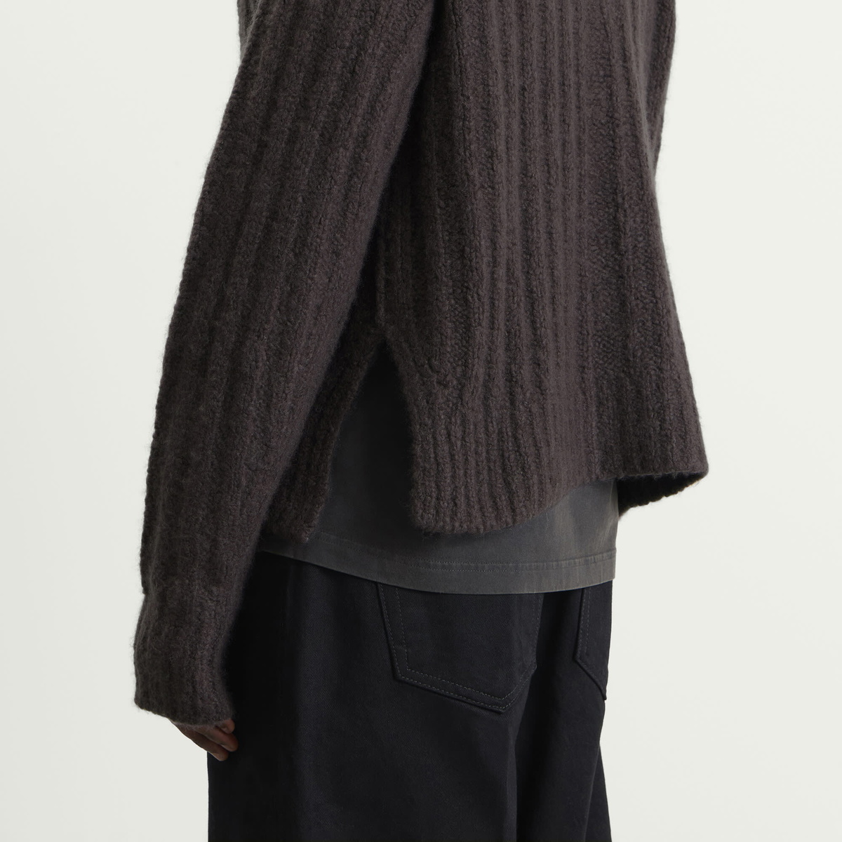 Rick Owens Men's Turtle Neck Knit Jumper in Drkdust