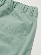 FEAR OF GOD ESSENTIALS - Logo-Appliquéd Cotton-Blend Twill Drawstring Trousers - Green