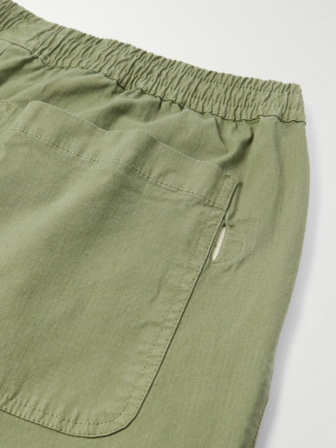 Folk - Straight-Leg Pleated Stretch Cotton-Ripstop Trousers - Green