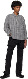 C2H4 Black Tulwar Cut Military Work Cargo Pants
