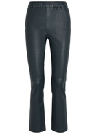 Arma Kamilla Slim-leg Leather Trousers Navy