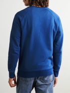Maison Kitsuné - Chillax Fox Logo-Appliquéd Cotton-Jersey Sweatshirt - Blue