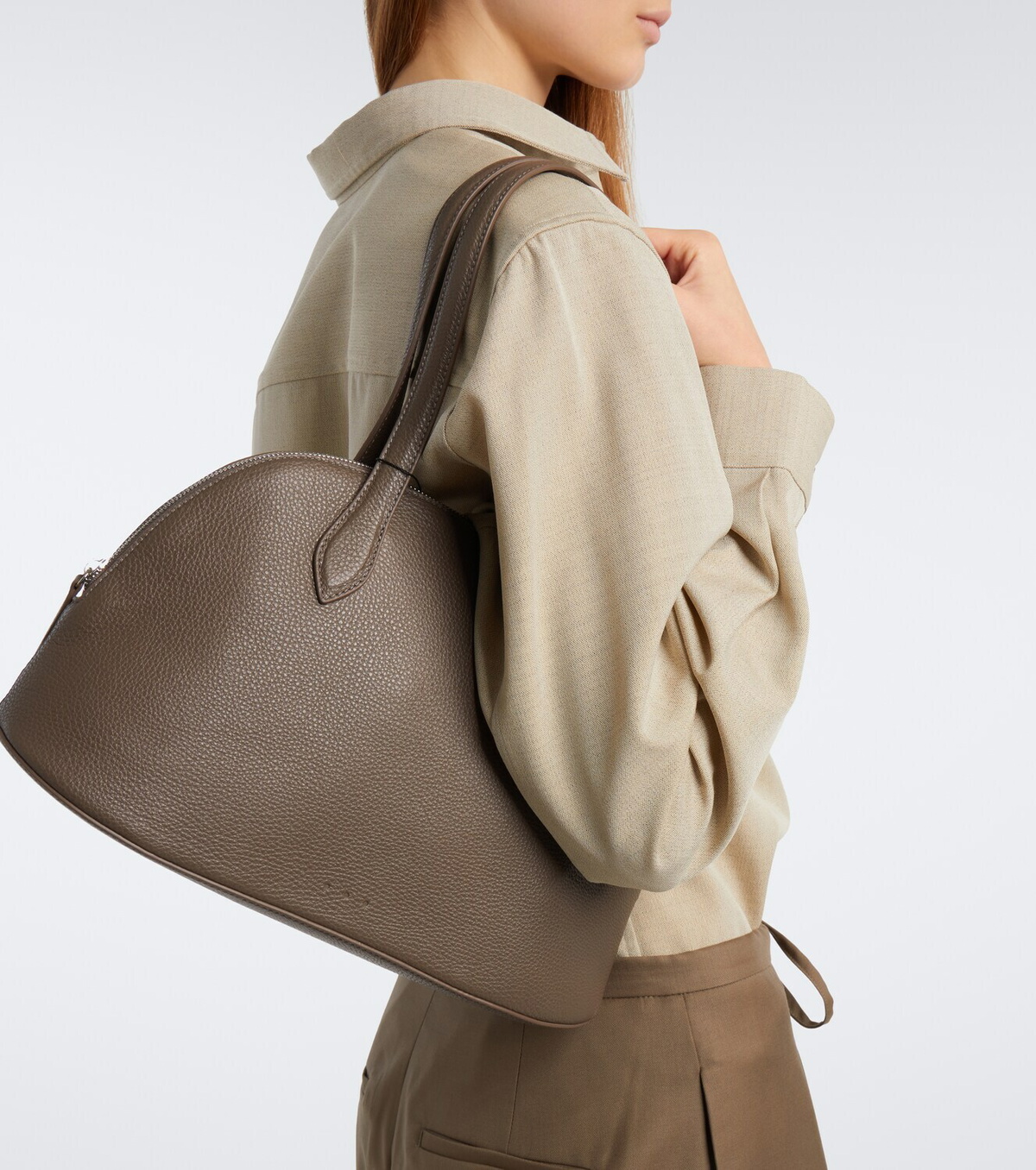 Aesther Ekme Cosmo Soft Medium leather bowling bag