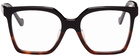 LOEWE Black Angular Square Glasses