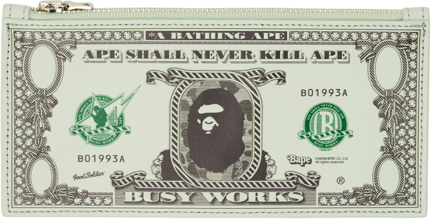 a bathing ape BANKNOTE DESIGN POUCH ポーチ BANKNOTE DESIGN POUCH | bape.com