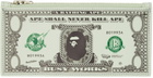 BAPE Green Banknote Design Pouch