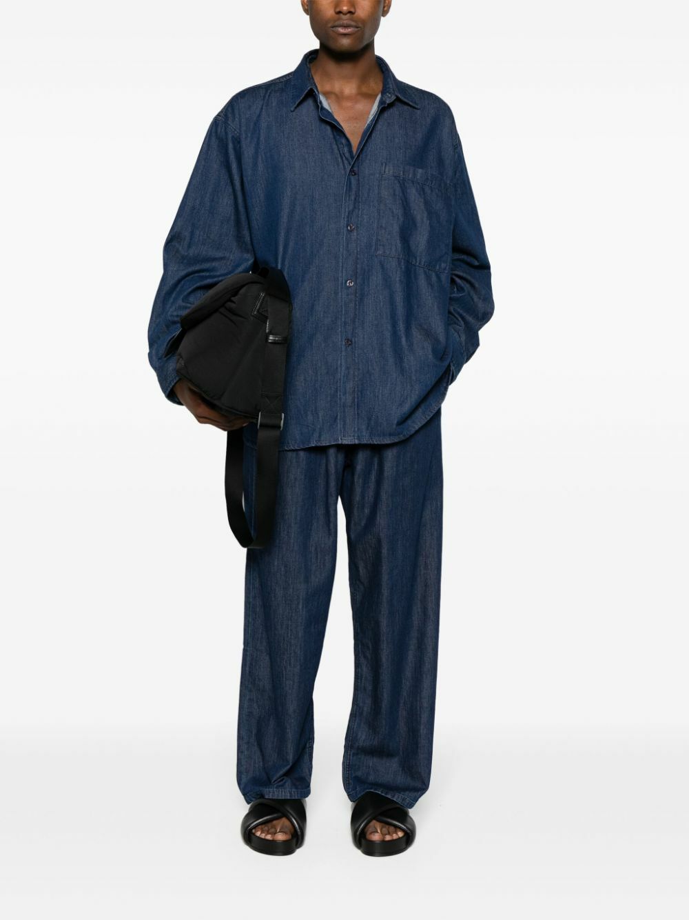 The Frankie Shop Blue Tanner Denim Shirt