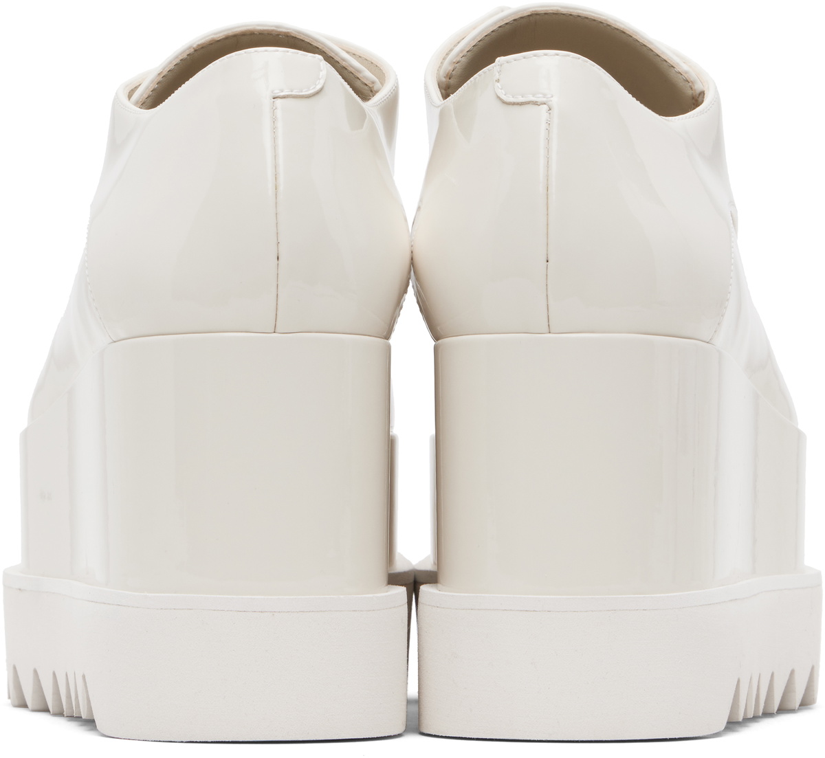 Stella McCartney White Limited Edition Elyse Monochrome Platform Derbys