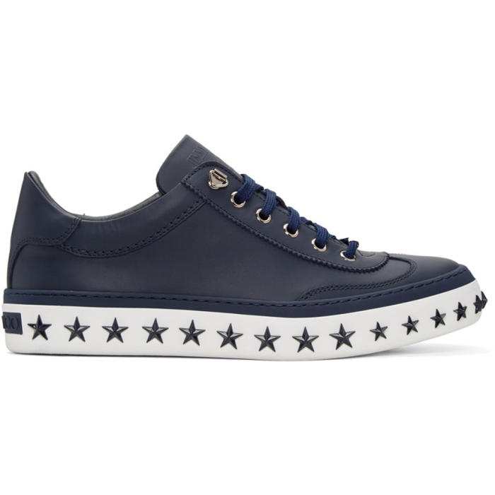 Photo: Jimmy Choo Navy Star Sole Ace Sneakers 