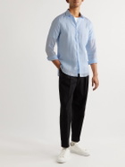 MP Massimo Piombo - Striped Linen Shirt - Blue