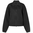 Fear of God ESSENTIALS Women's Shell Bomber Jacket in Overdye Black Denim