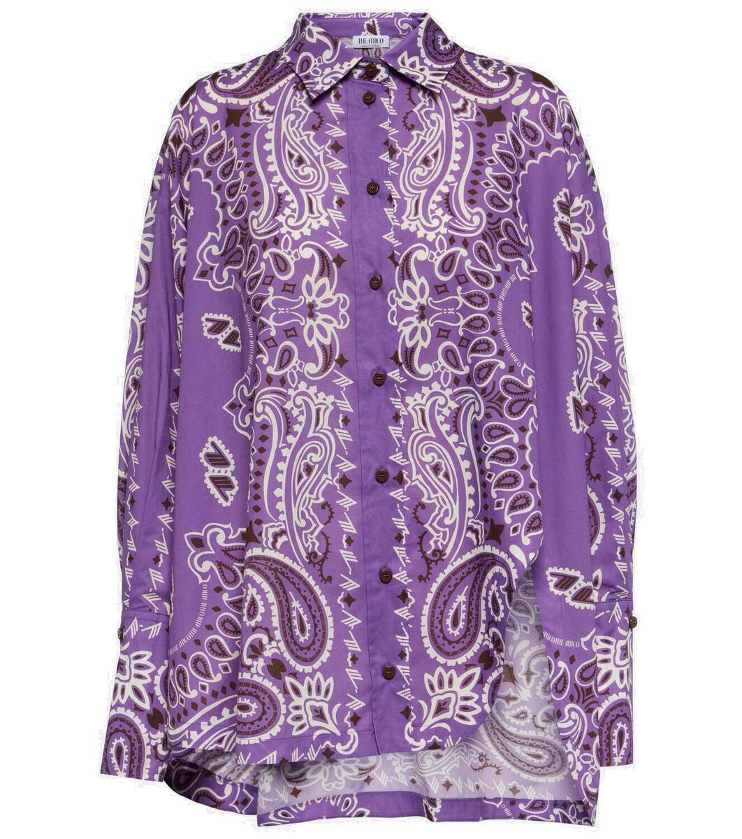 The Attico Paisley oversized cotton shirt The Attico