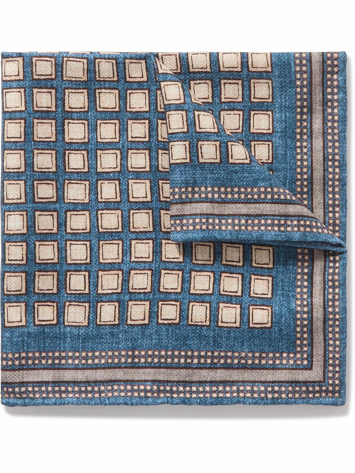Brunello Cucinelli Bicolor Silk Pocket Square main image 0
