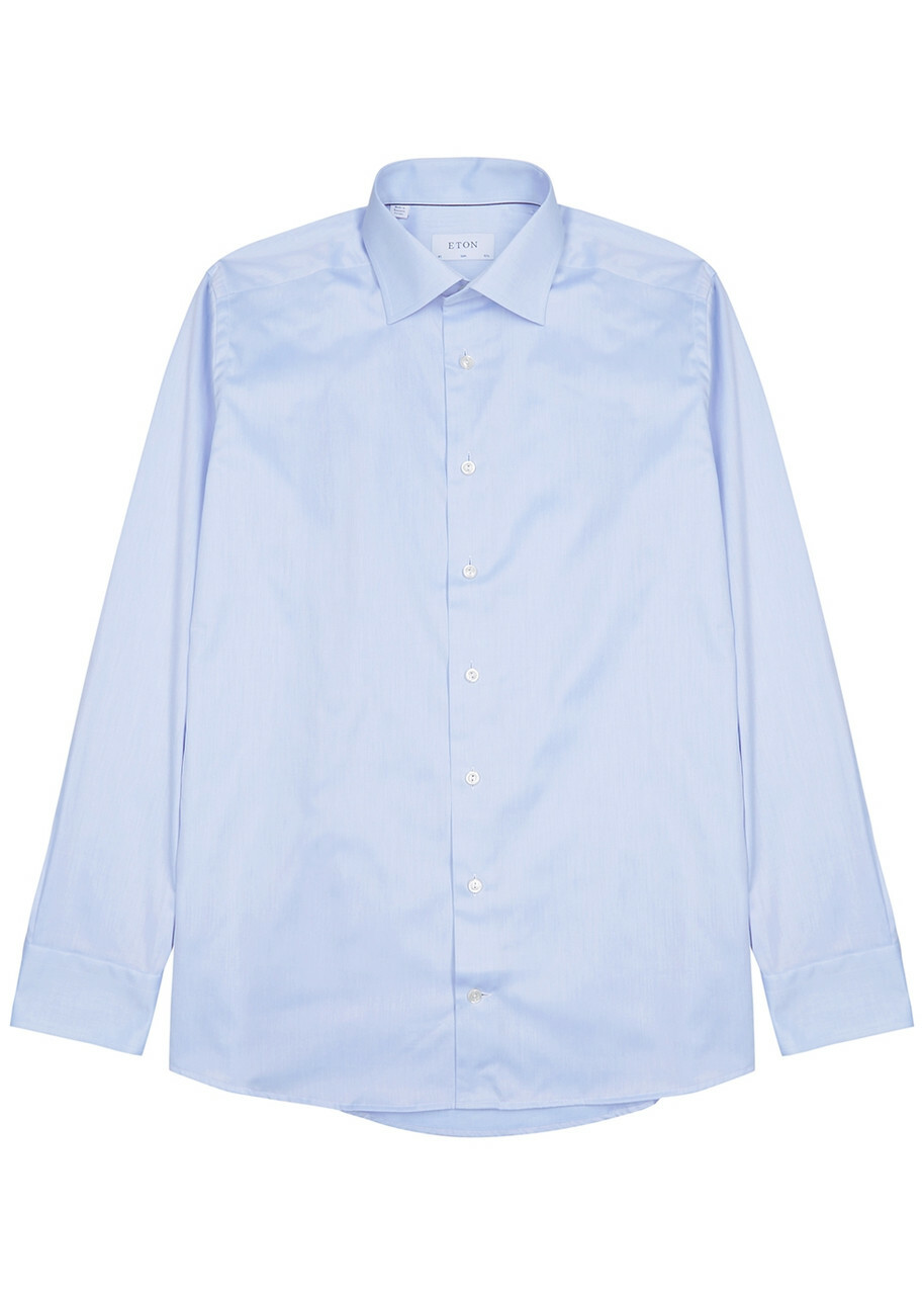 Eton Cotton-twill Shirt Light Blue 2