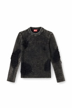 Diesel Destroyed jumper with floating yarns - Knitwear Mens in Black
