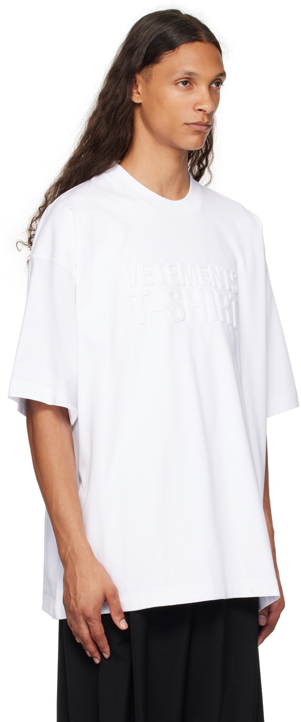 VETEMENTS: White 'Limited Edition' Logo T-Shirt | SSENSE