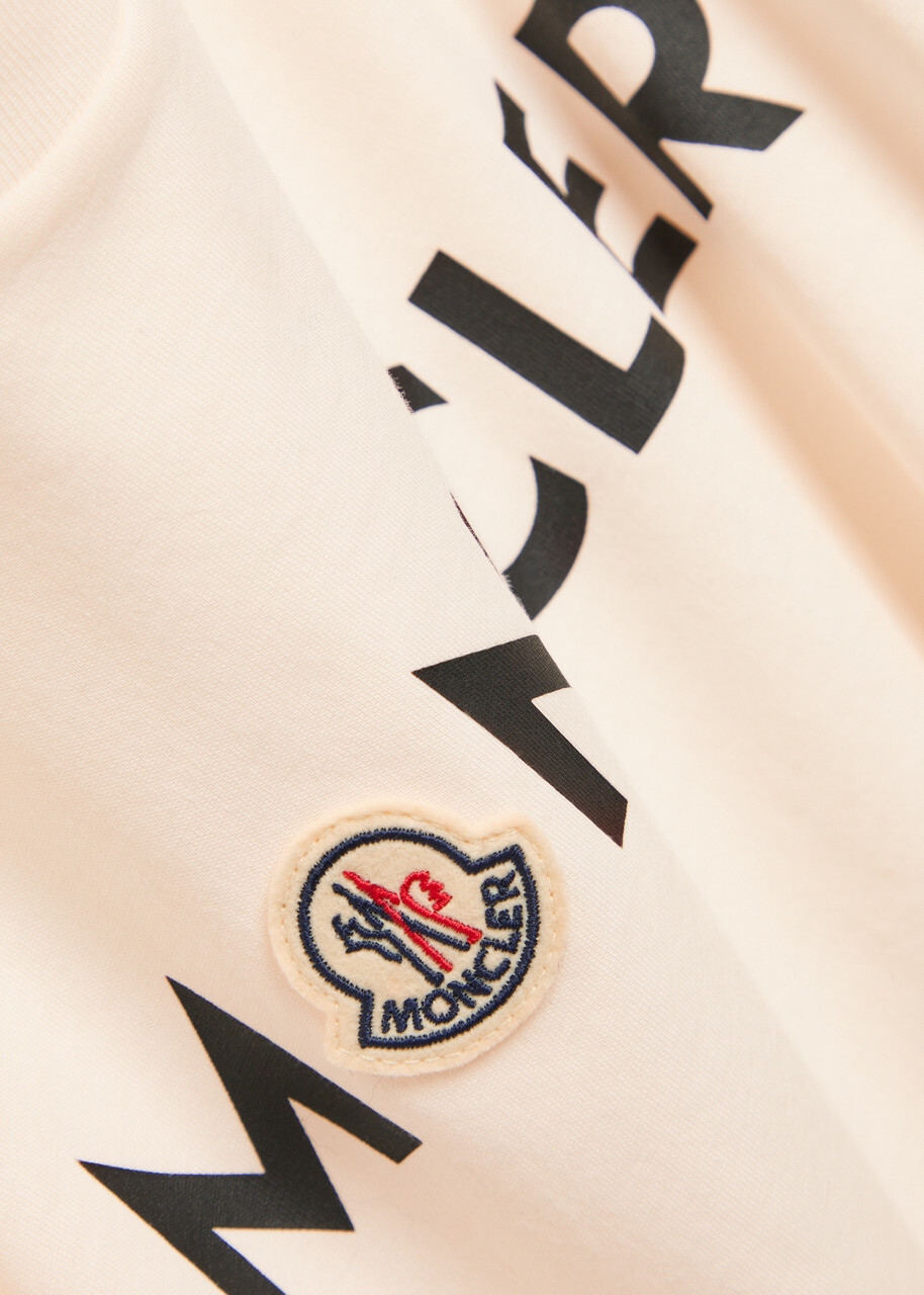Moncler Logo-print Cotton T-shirt Natural